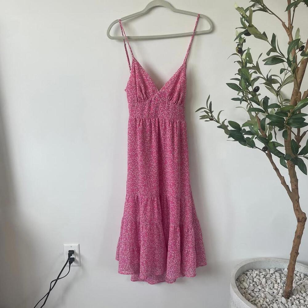 Pink midi dress from Lulus, size S